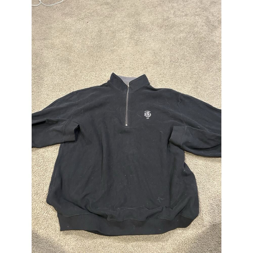 STRAIGHT DOWN 1/2 Zip Black Pullover Sweater Philmont 1906 Golf‎ XL